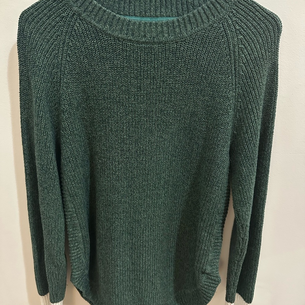 Roots Cabin Collection Classic Crewneck Women's Sweater - Forest Green